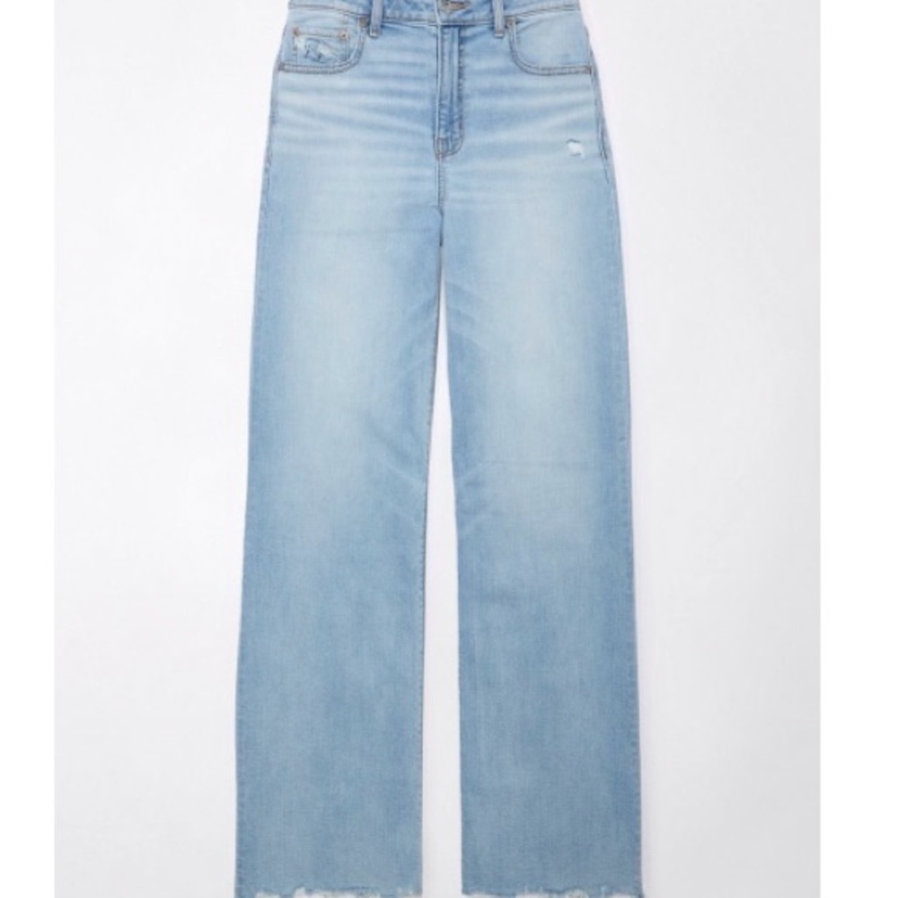 Dark Indigo Flare Wide Leg Jeans with Stretch